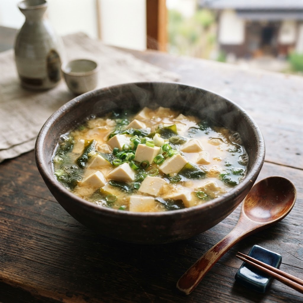 Miso Soup with Tofu and Wakame