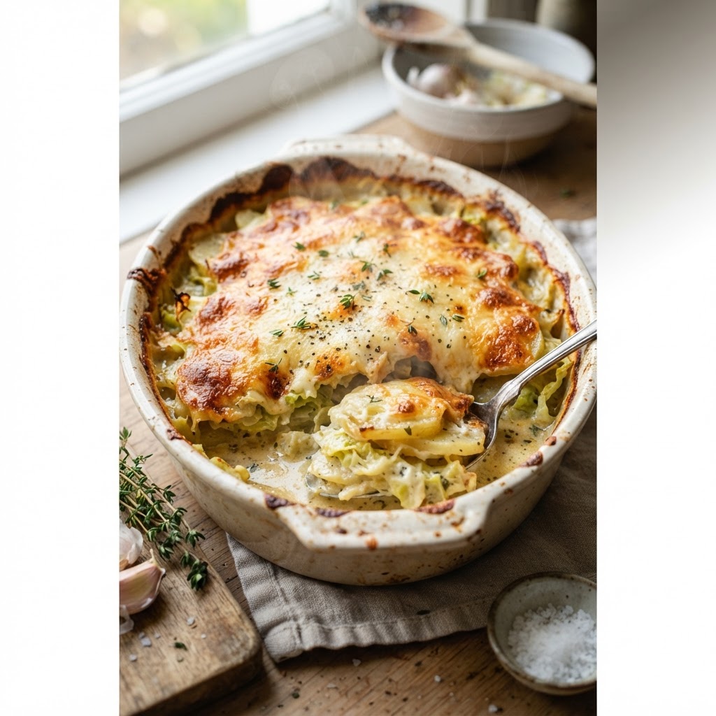 Cabbage Potato Gratin