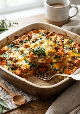 Sweet Potato Sausage Breakfast Bake