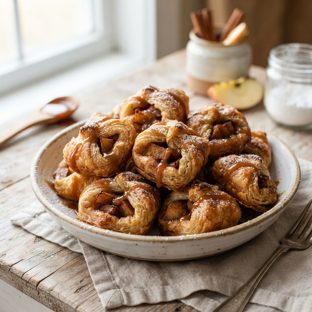 Cinnamon Apple Puff Pastry Bites