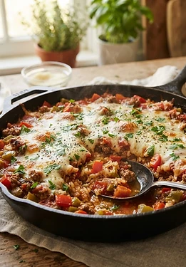 Ground Beef Stuffed Pepper Casserole