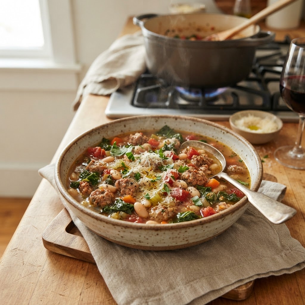 Italian Sausage White Bean Soup