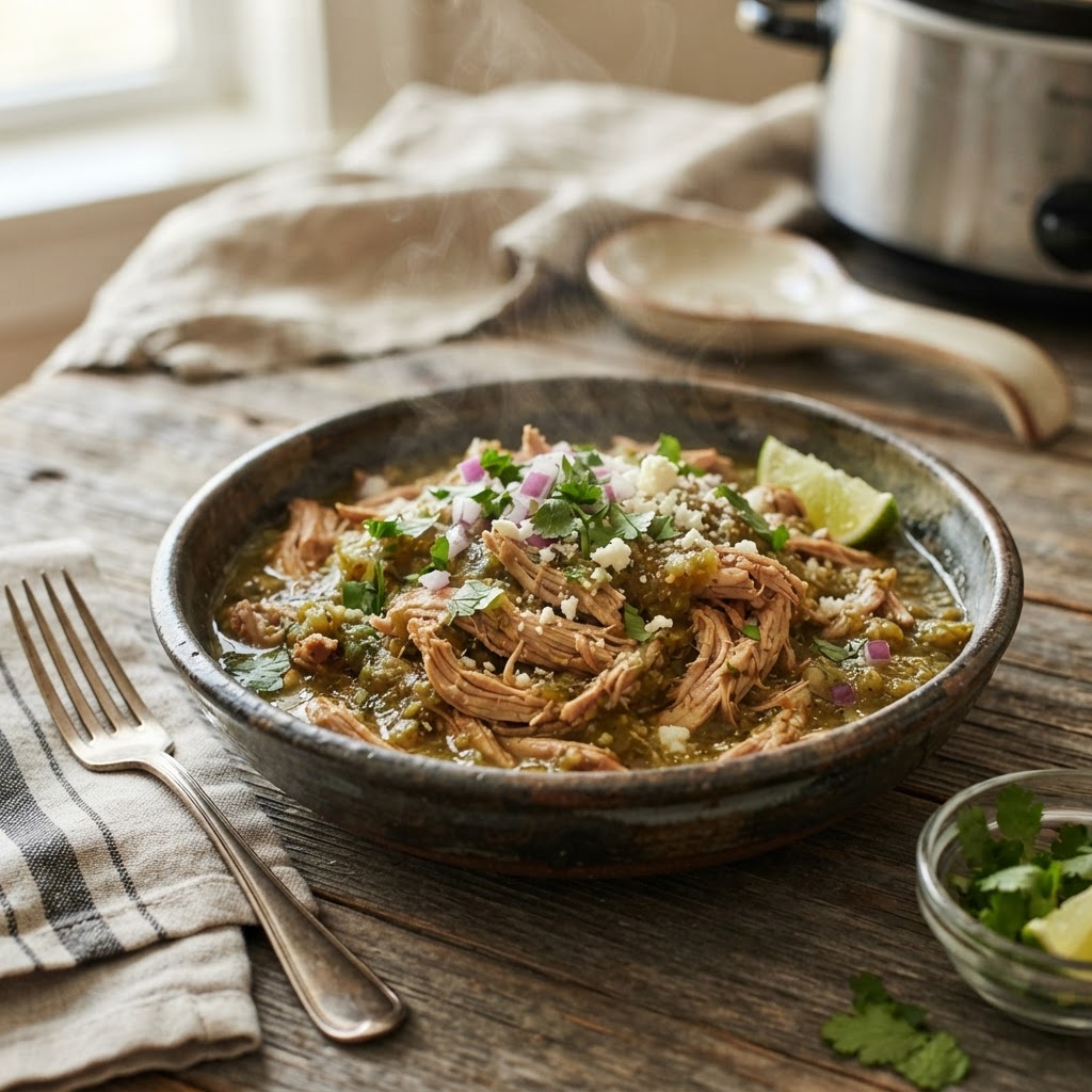 Slow Cooker Salsa Verde Turkey