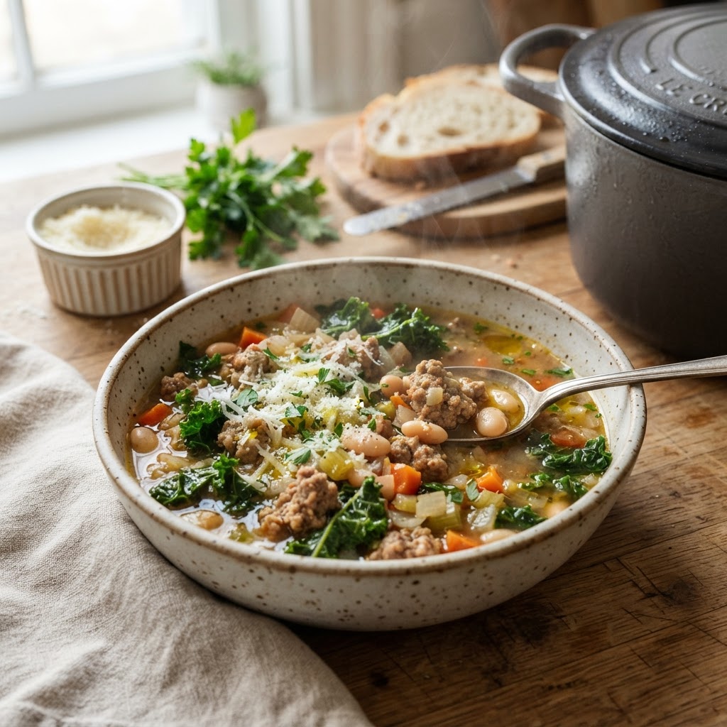 30-Minute Sausage White Bean Soup