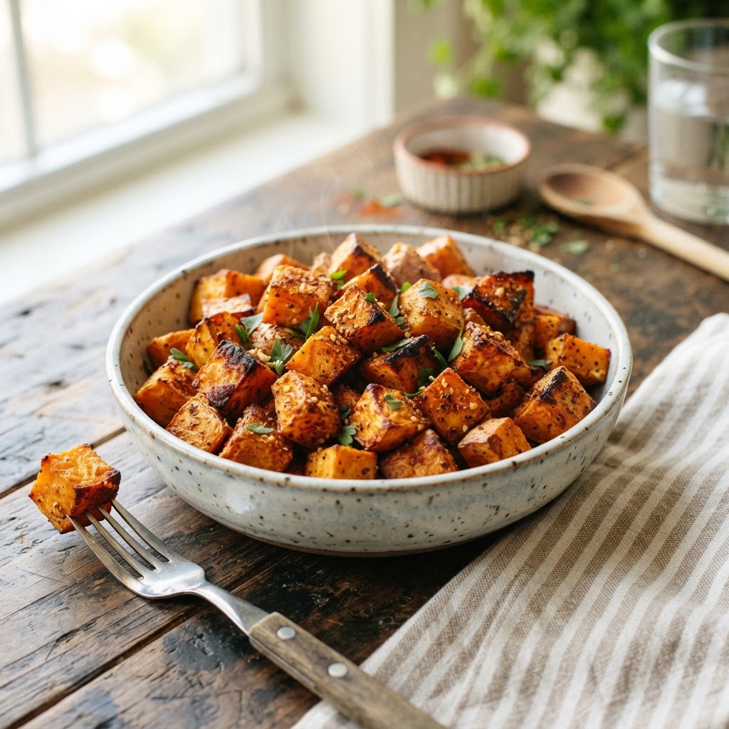 Air Fryer Sweet Potato Cubes