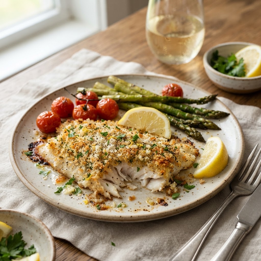 Baked Tilapia with Parmesan Crust