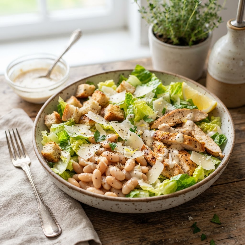 White Bean Chicken Caesar Bowl