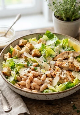 White Bean Chicken Caesar Bowl
