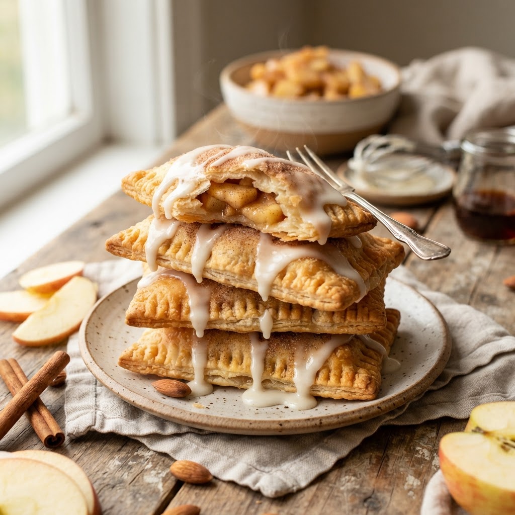 Air Fryer Cinnamon Apple Hand Pies with Vanilla Glaze