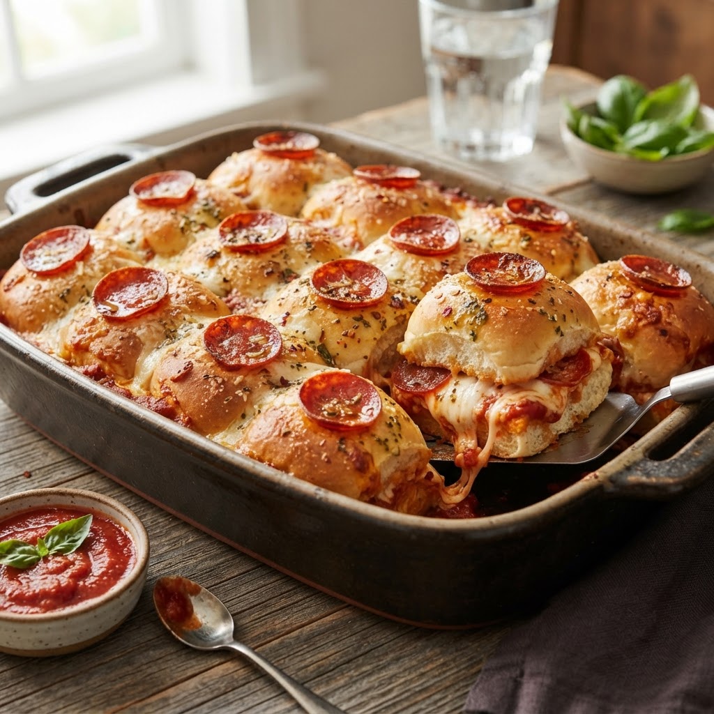 Pizza Sliders with Pepperoni