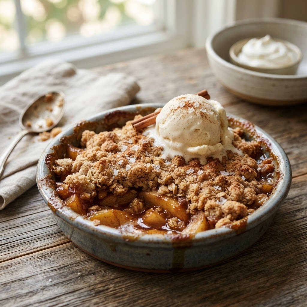 Salted Maple Apple Crumble
