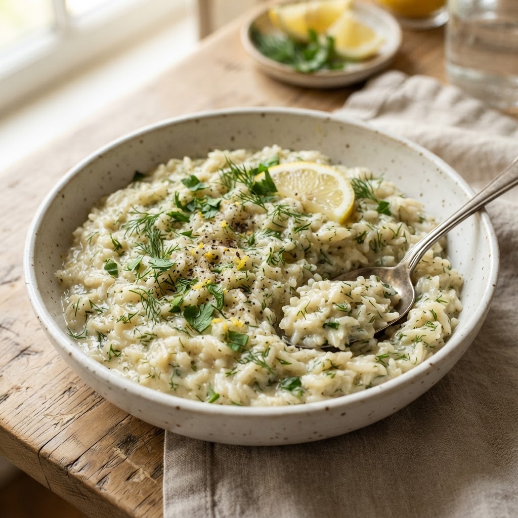 Creamy Lemon Herb Rice
