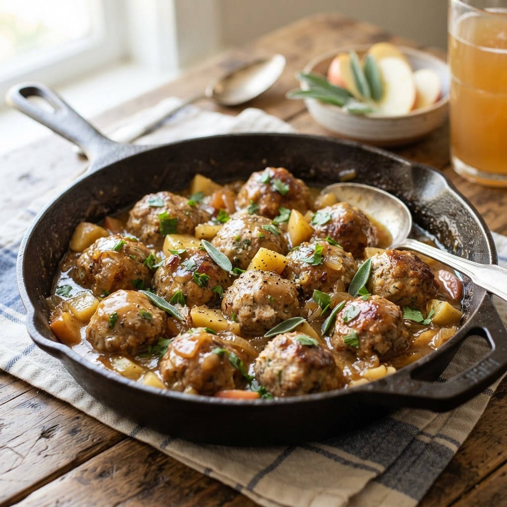 Apple Cider Turkey Meatballs