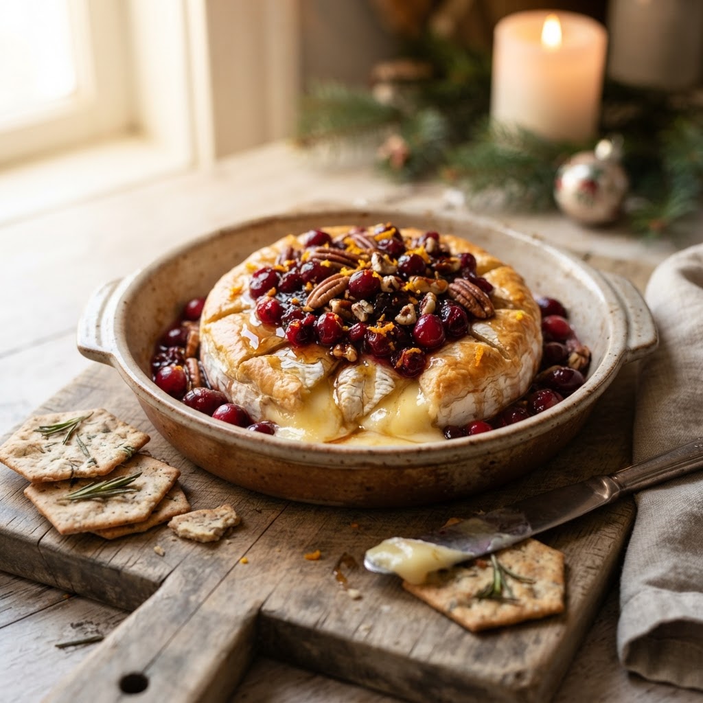 Cranberry Orange Baked Brie