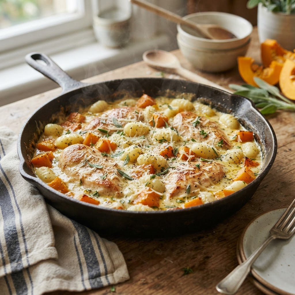 Creamy Chicken and Pumpkin Gnocchi