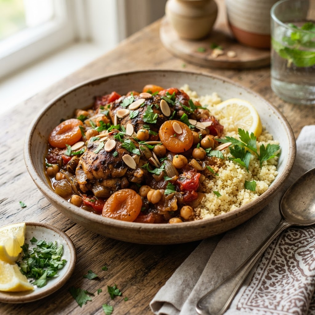 Slow Cooker Moroccan Chicken with Apricots