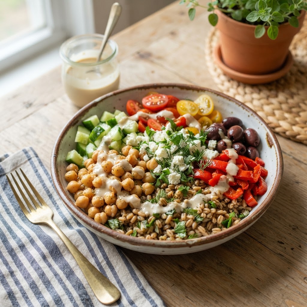 Mediterranean Farro Bowls