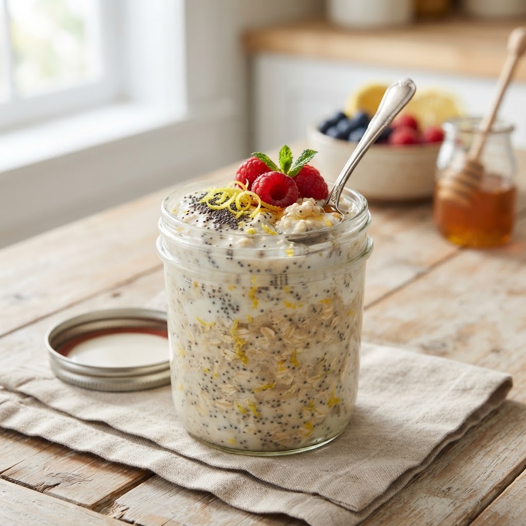 Lemon Poppy Seed Overnight Oats
