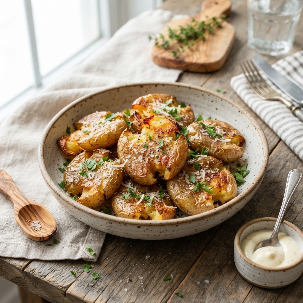 Air Fryer Smashed Potatoes