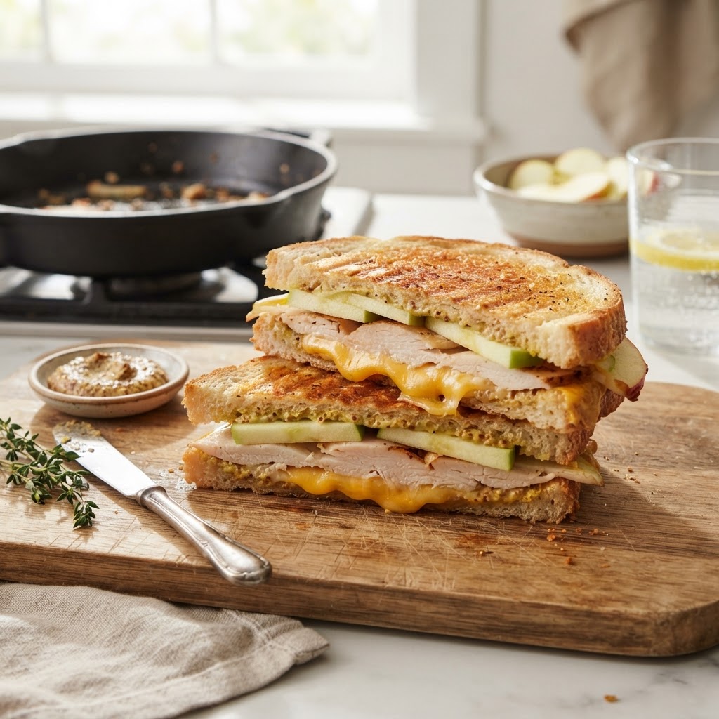 Apple Cheddar Turkey Panini
