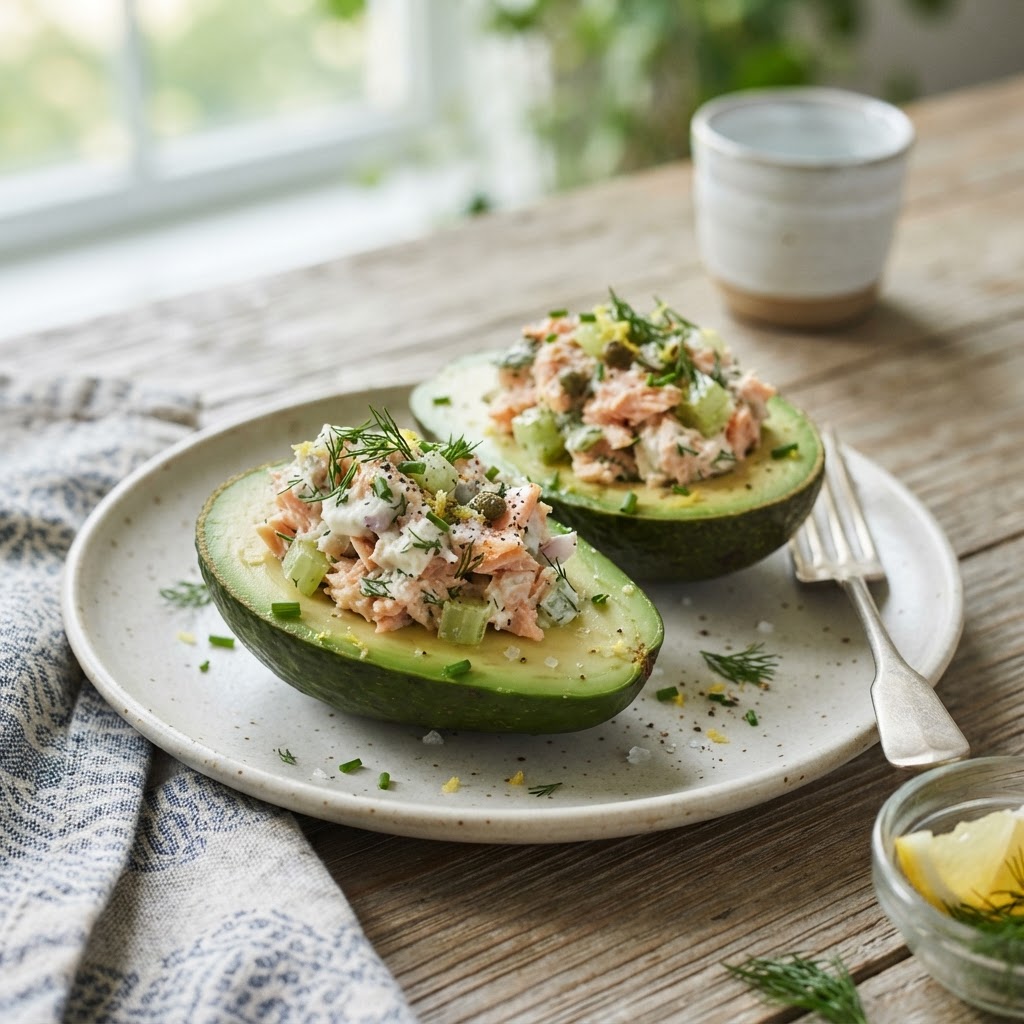 Salmon Stuffed Avocados
