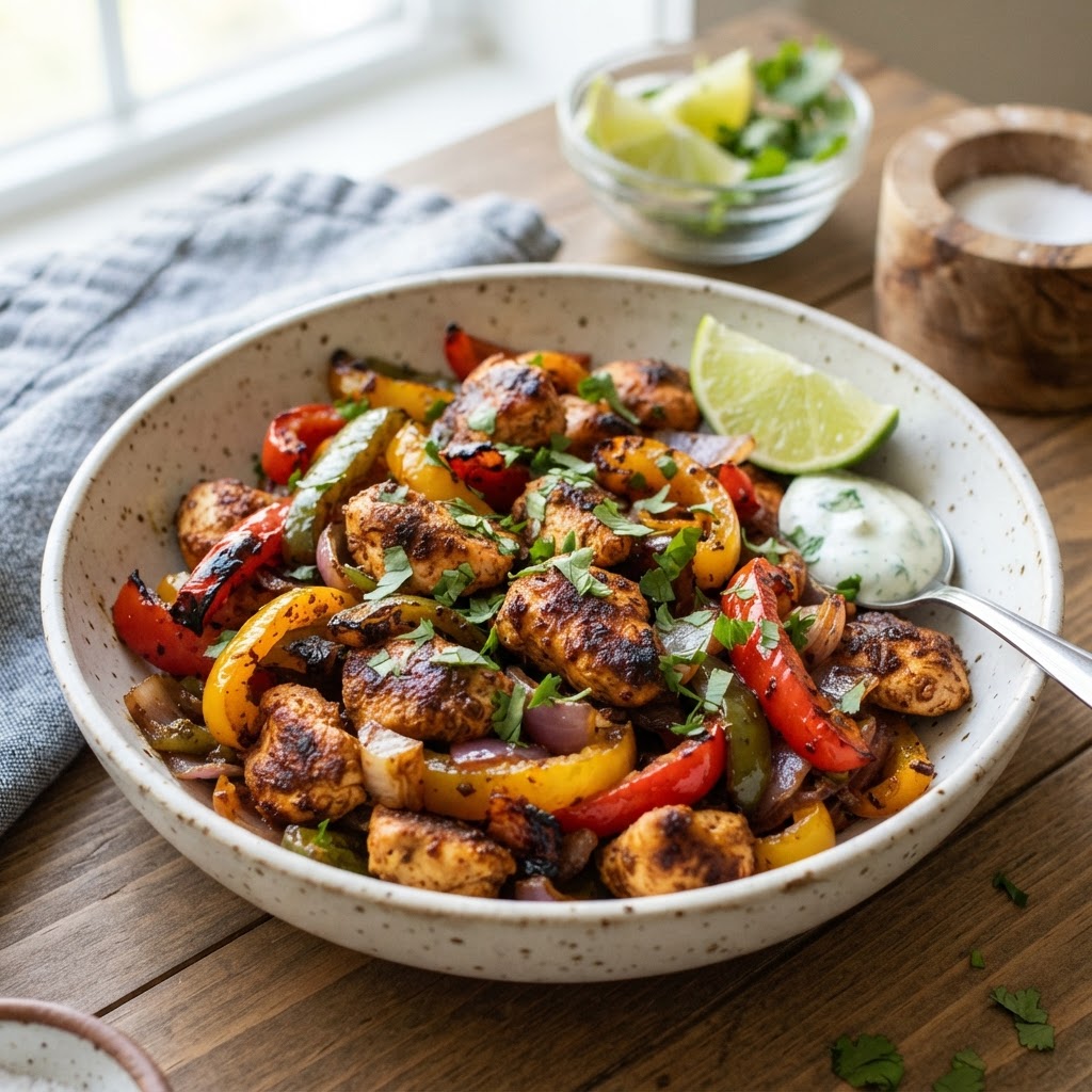 Air Fryer Chicken Fajita Bites