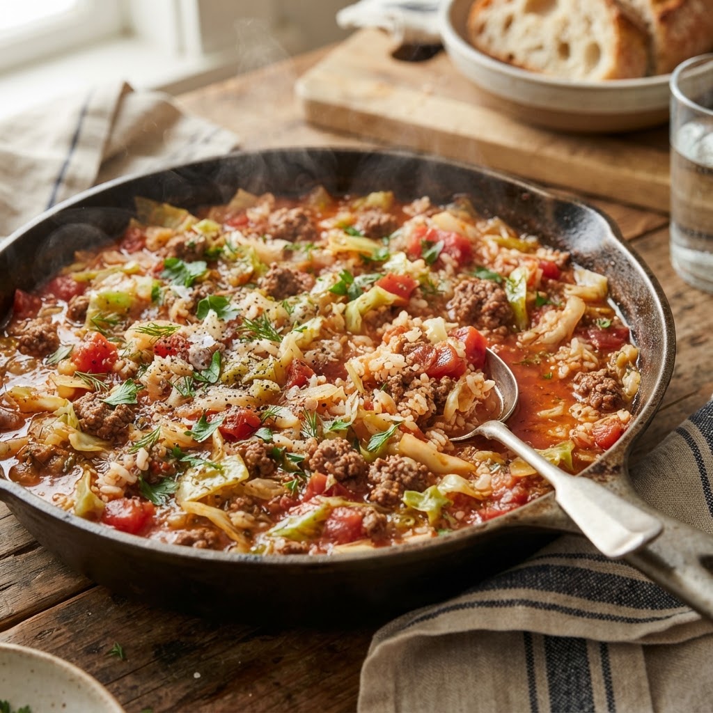 Unstuffed Cabbage Roll Skillet