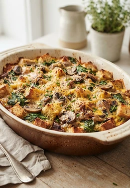Spinach Mushroom Breakfast Casserole