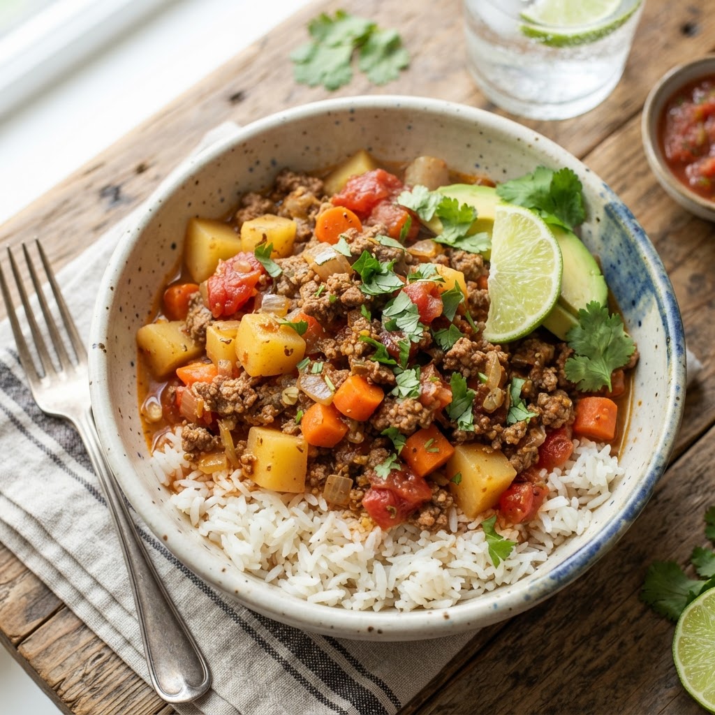 Mexican Beef Picadillo Bowls