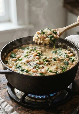 One-Pot Creamy White Bean Rice