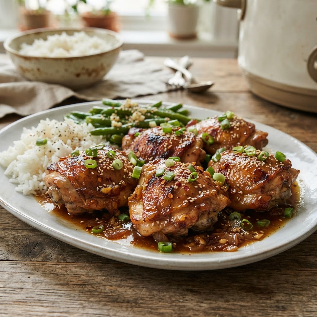Crockpot Honey Garlic Chicken Thighs