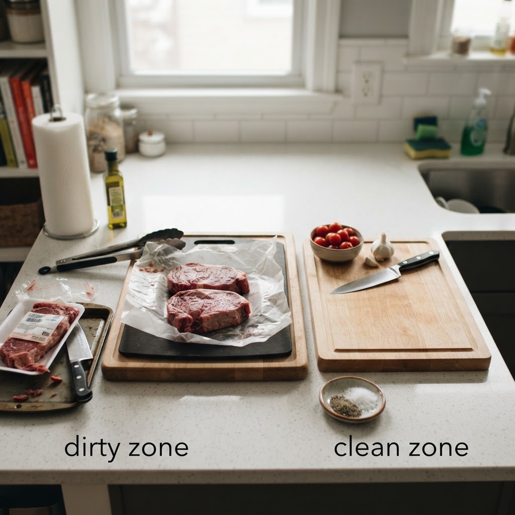 Cross-Contamination in a Small Kitchen: A Practical Raw-Meat Workflow