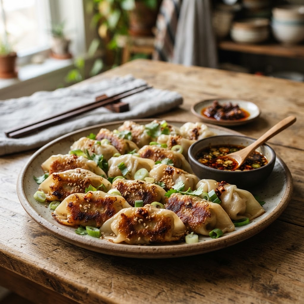 Cabbage Mushroom Potstickers