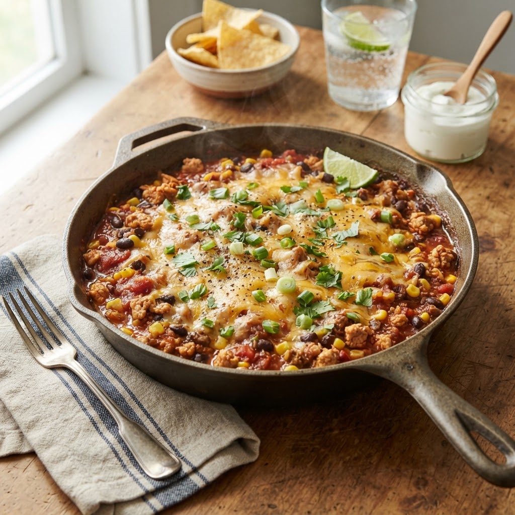 High-Protein Turkey Taco Skillet