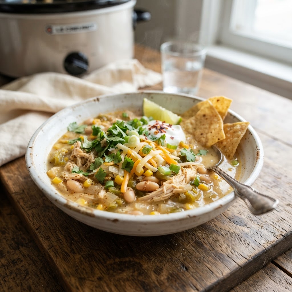 Slow Cooker White Chicken Chili