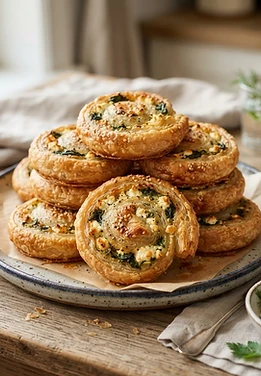 Baked Spinach Feta Pinwheels