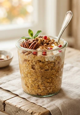 Pumpkin Cheesecake Overnight Oats