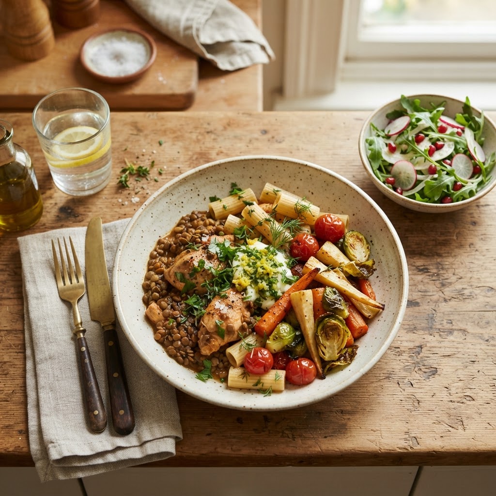 How to Build a Cozy Dinner Without Making It Heavy