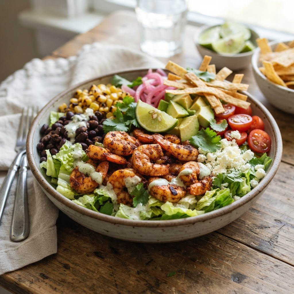 Shrimp Taco Salad Bowls