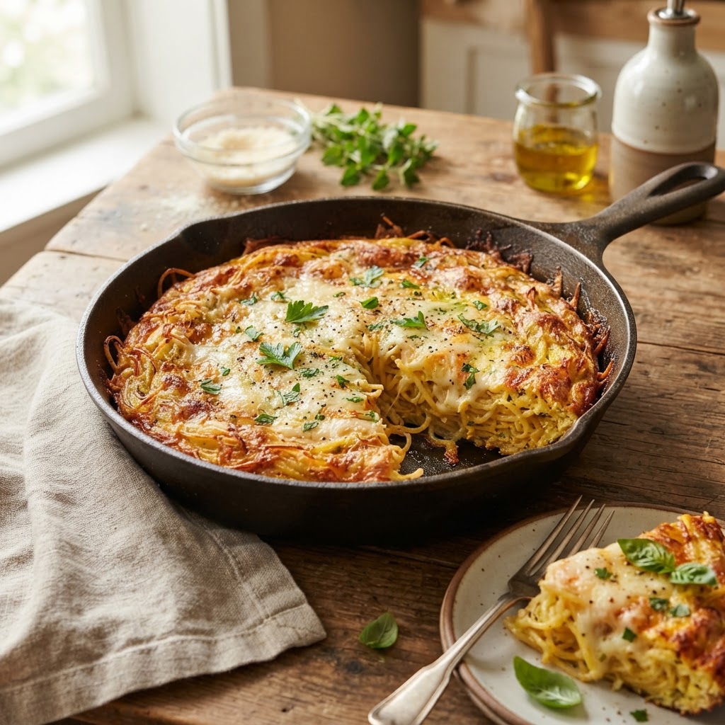 Leftover Spaghetti Frittata