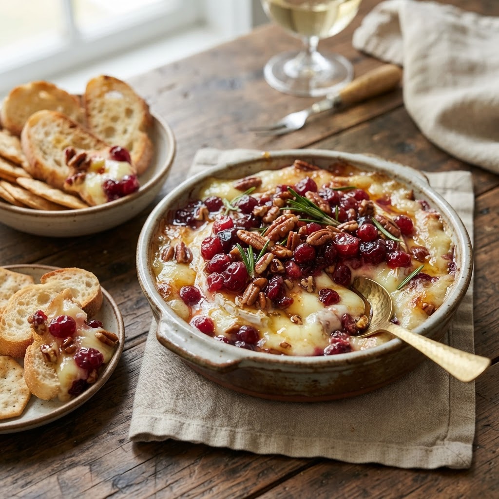 Hot Honey Cranberry Brie Dip