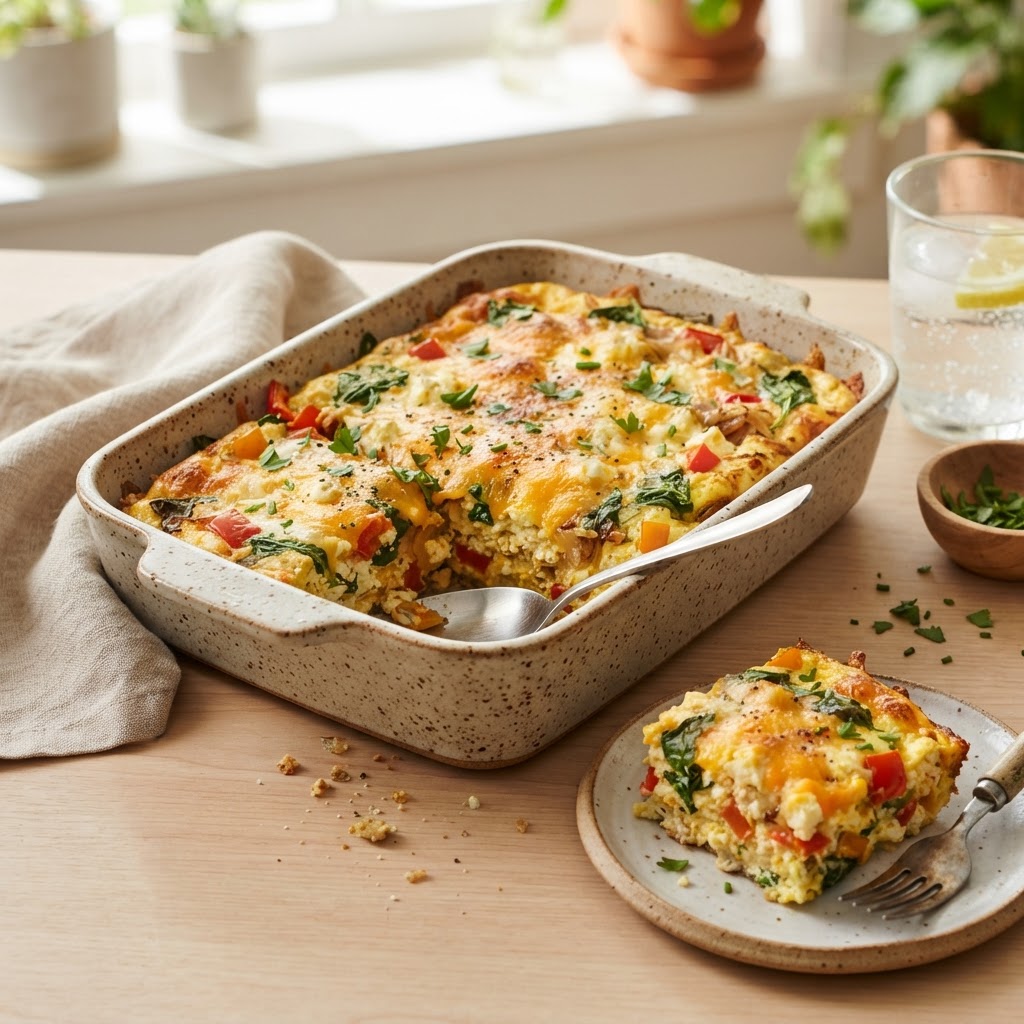 High-Protein Cottage Cheese Egg Bake