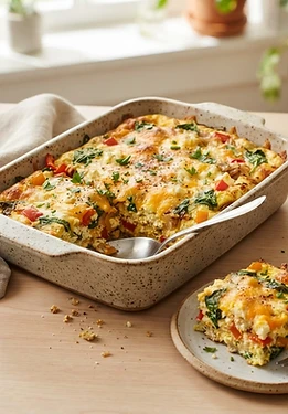 High-Protein Cottage Cheese Egg Bake