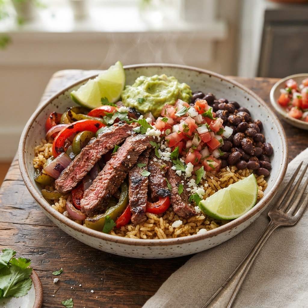Steak Fajita Burrito Bowls