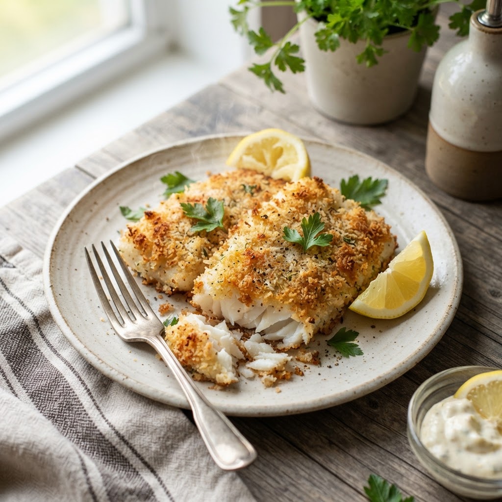 Air Fryer Parmesan Crusted Cod