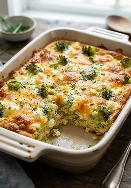 Cottage Cheese Broccoli Egg Bake