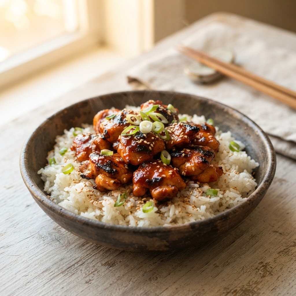 Gochujang Chicken with Jasmine Rice