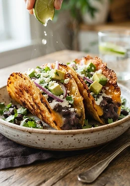 Crispy Black Bean Tacos