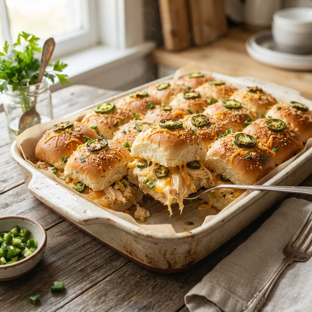 Jalapeno Popper Chicken Sliders