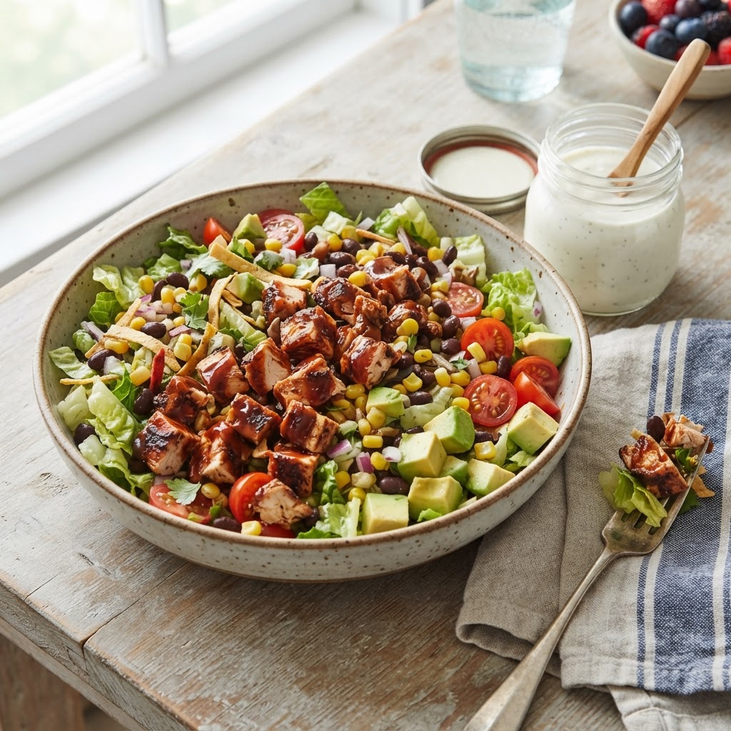 BBQ Chicken Chopped Salad with Yogurt Ranch